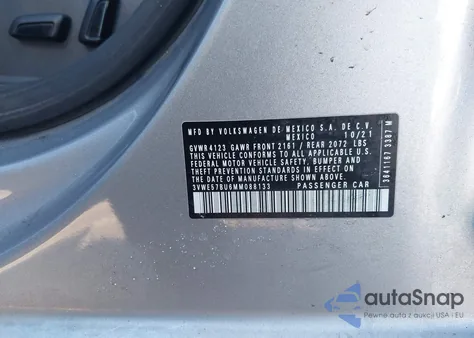 2021 Volkswagen Jetta 1.4T Sel из США, поврежденный, VIN 3VWE57BU6MM088133